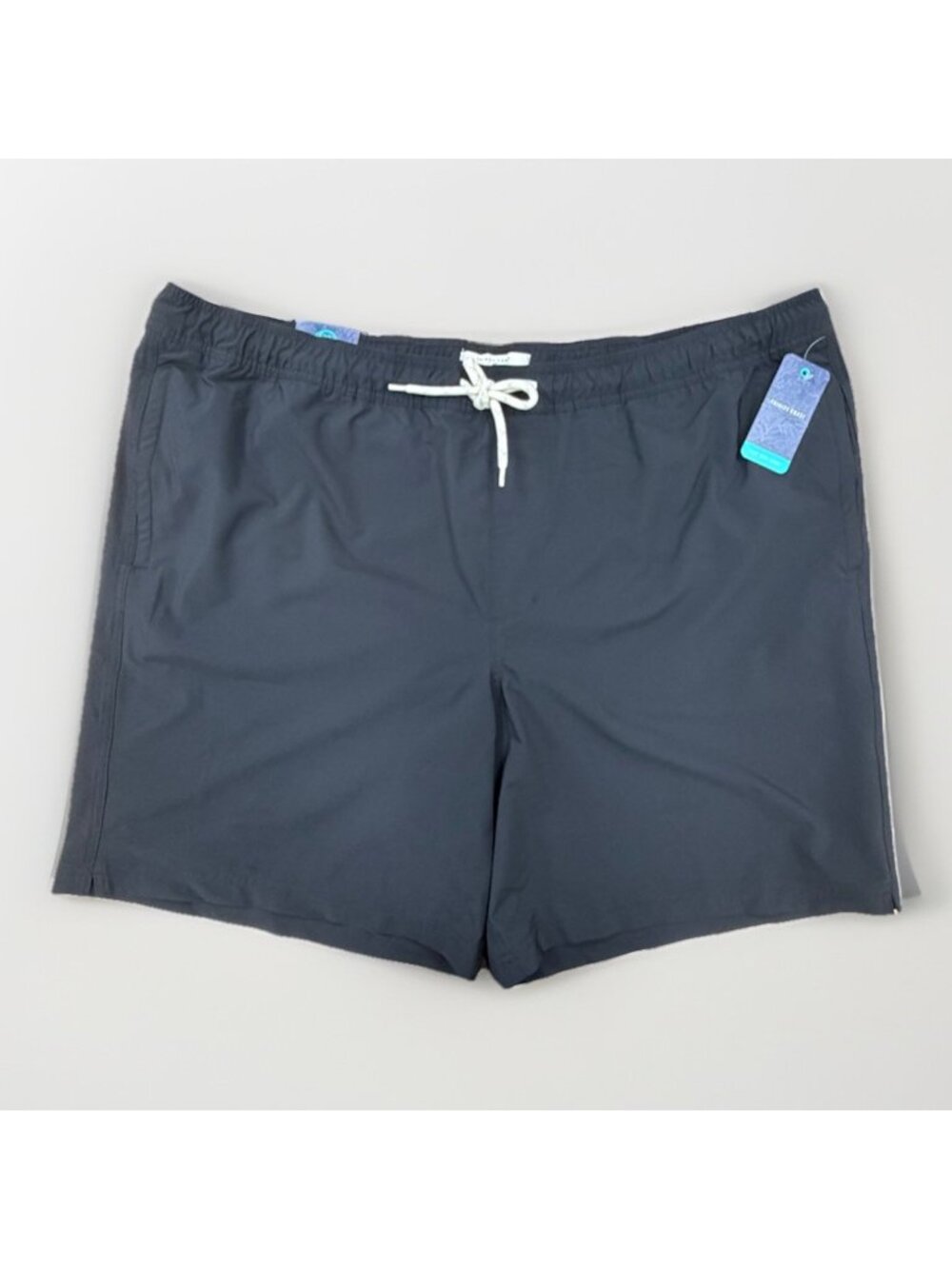 Trinity Coast Men Swim Trunks with Mesh Brief Liner 3XLT 3XL Tall Solid Black